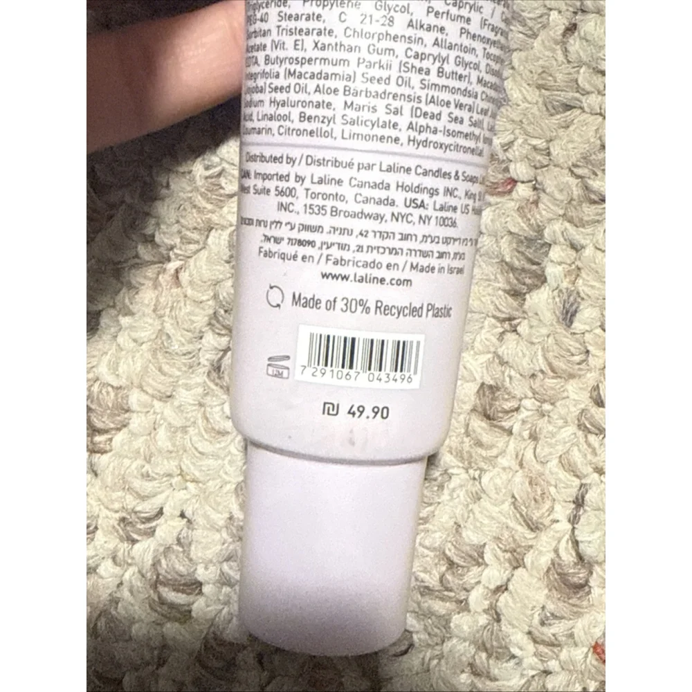 NEW Laline Violet Amber HAND CREAM Skin Moisture Barrier 100ml - 3.56oz